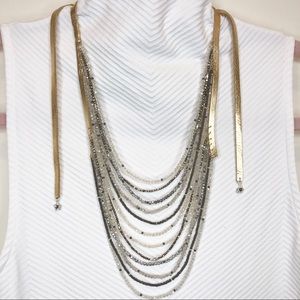 FINAL MARKDOWN 💵Leather/beaded statement necklace